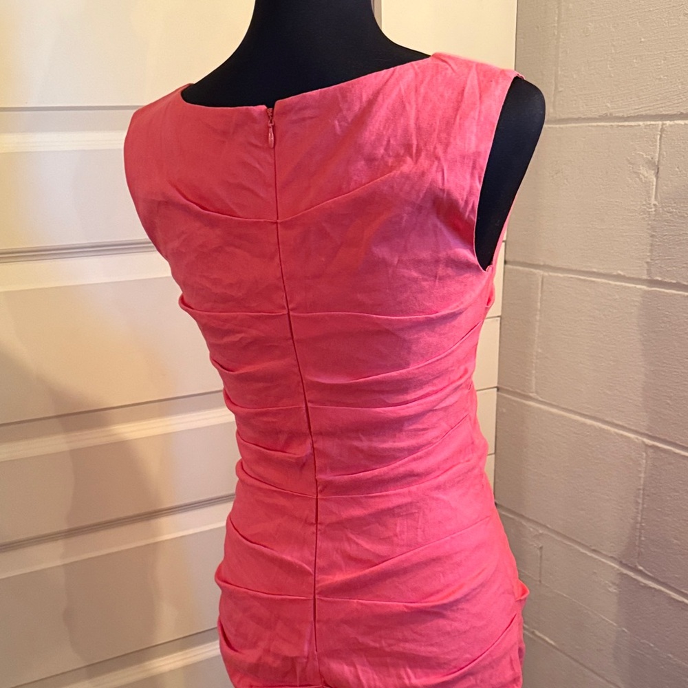 Atelier Nicole Miller Coral Sleeveless Dress - Picture 4 of 6
